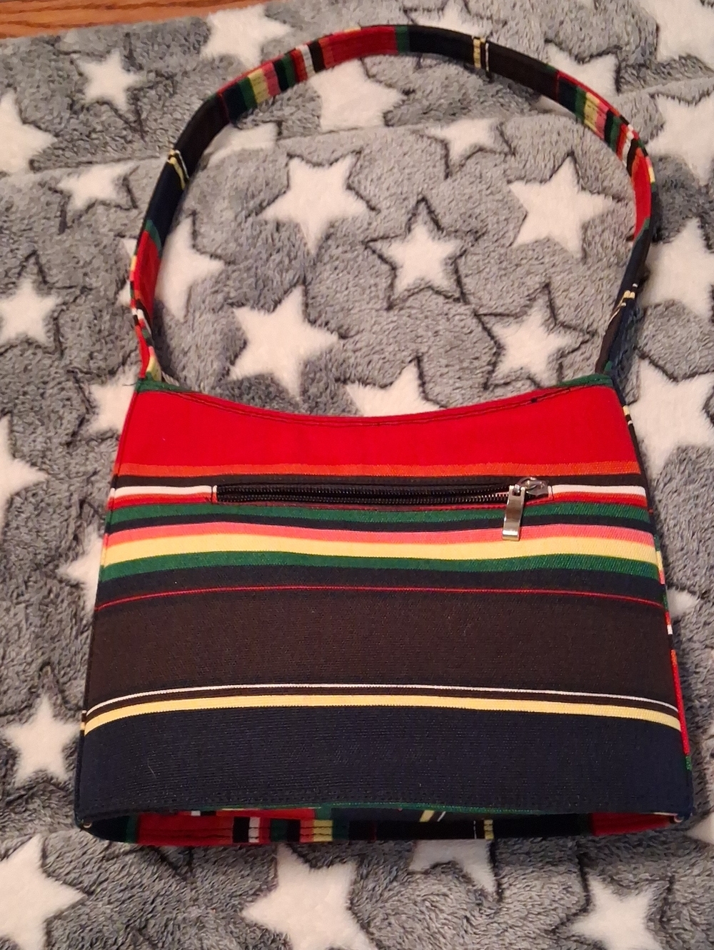 Kate Spade Vintage Striped Red and Black Shoulder Bag - Women  8X10